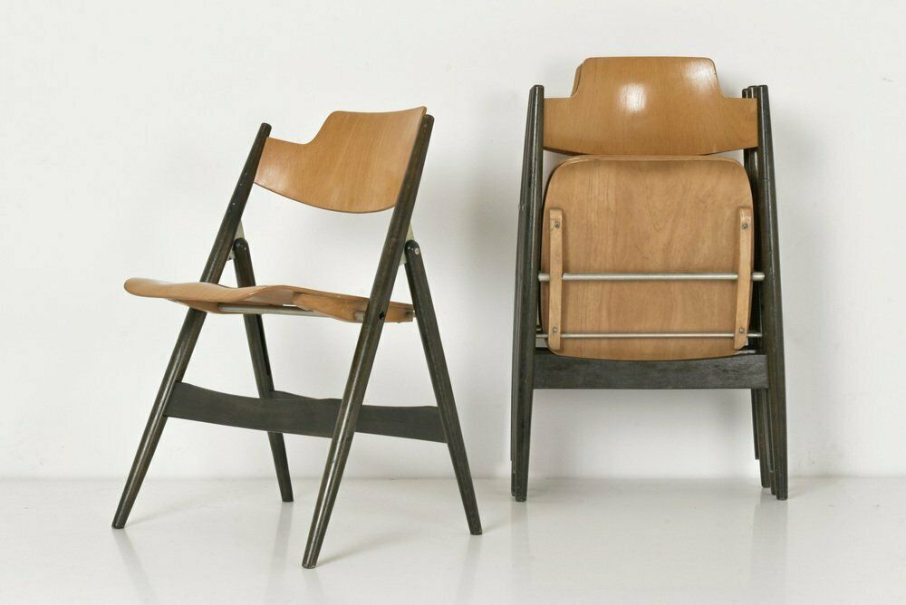 German Se 18 Folding Chairs By Egon Eiermann For Wilde+Spieth, 1950s, Set Of 4 photo buy