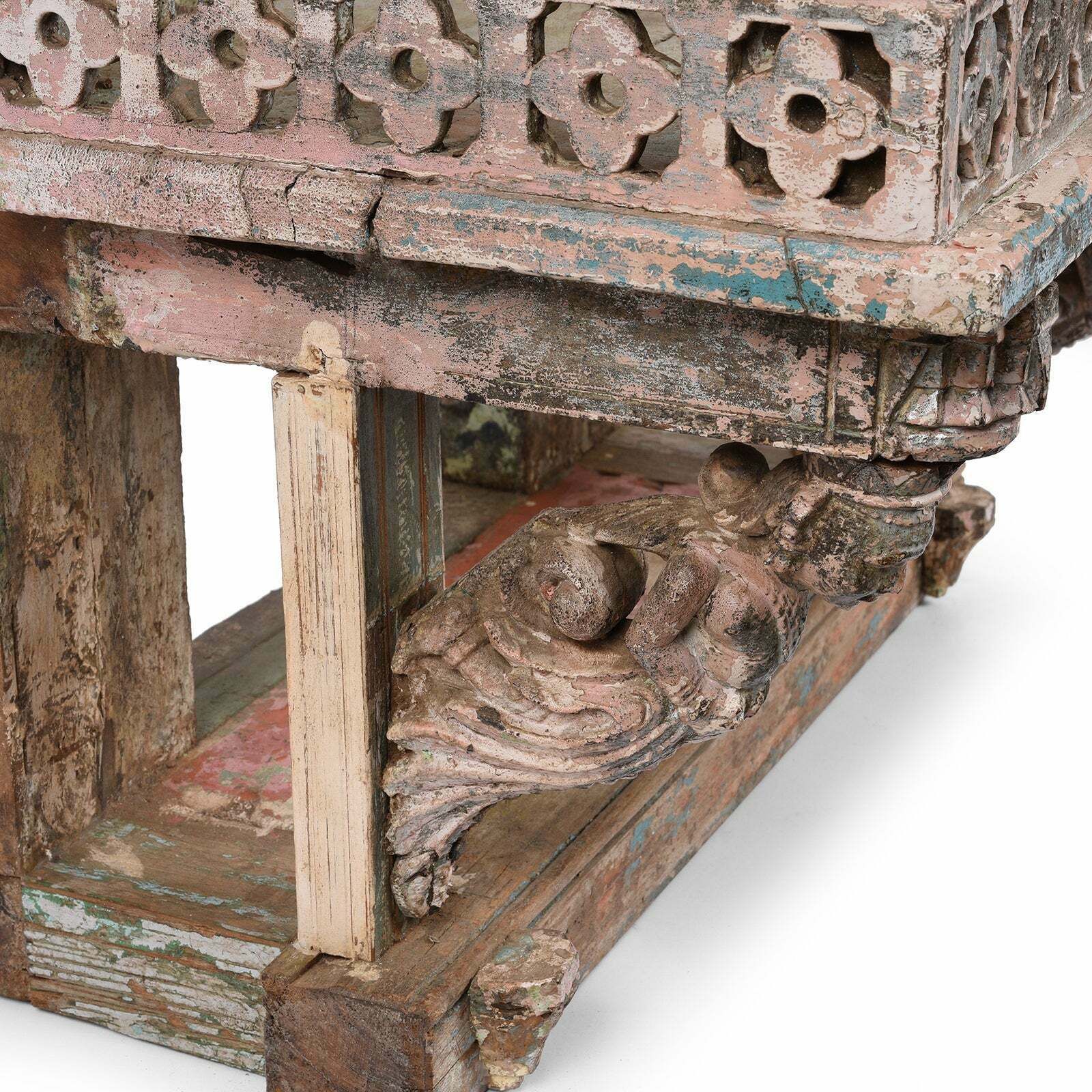 Painted Indian House Shrine From Gujarat   19th Century photo 2365.0