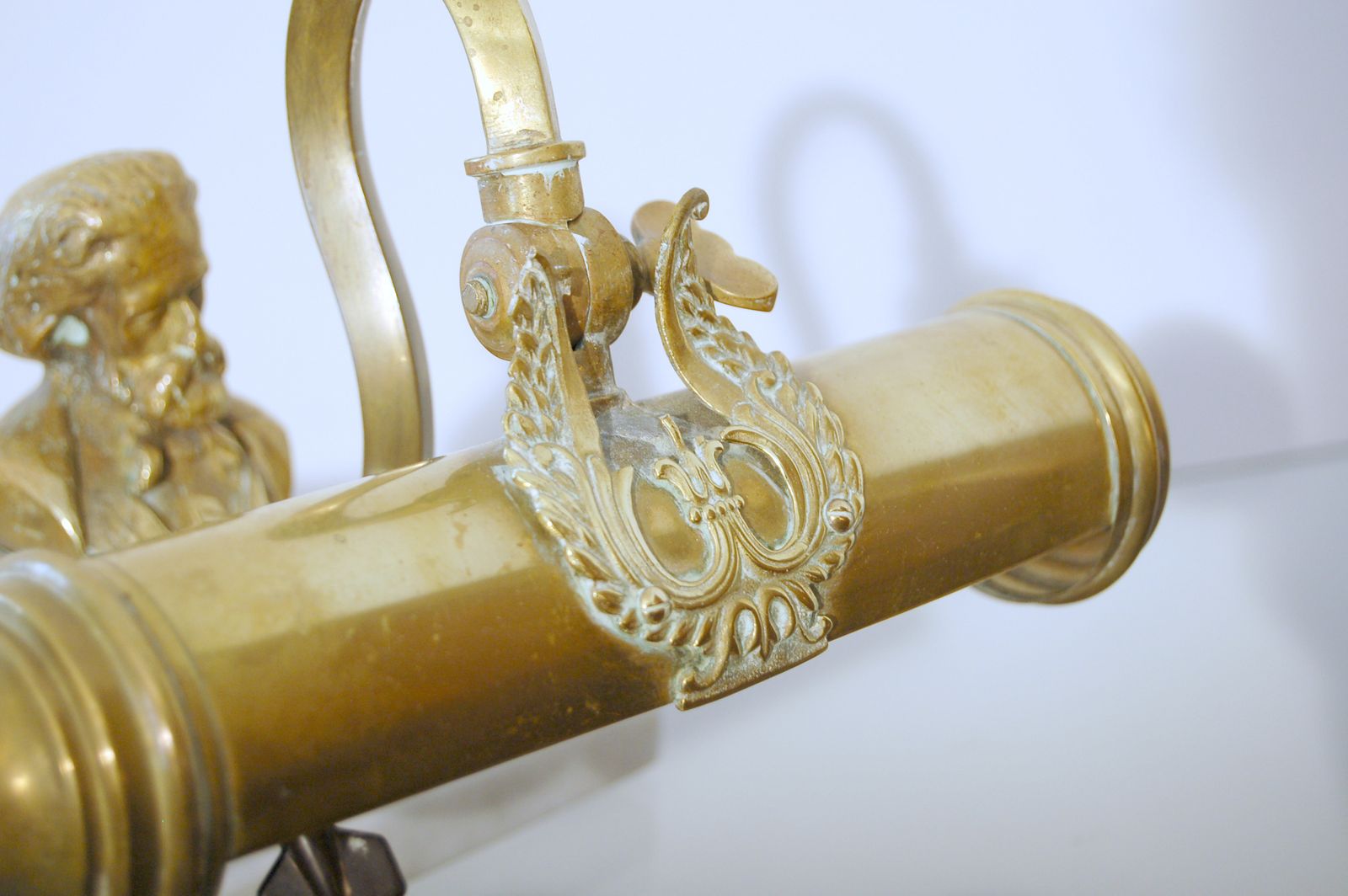 Antique Table / Wall Lamp   Brass And Carrara Marble   Italy 1920 / 40 photo 750.0