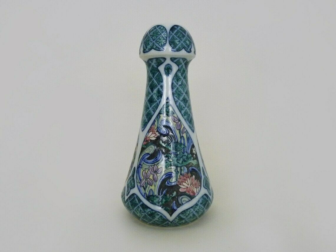 Rare Art Nouveau Vase Signed H Gillieron Floral Decoration In Earthenware. photo for sale