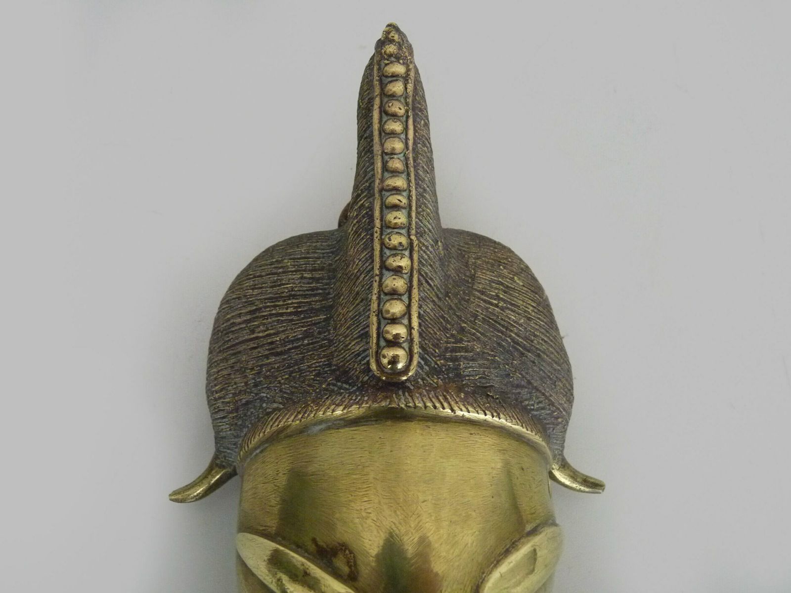 Bamoun Mask, Bamoun Ethnic Mask From Cameroon In Bronze photo vinterior