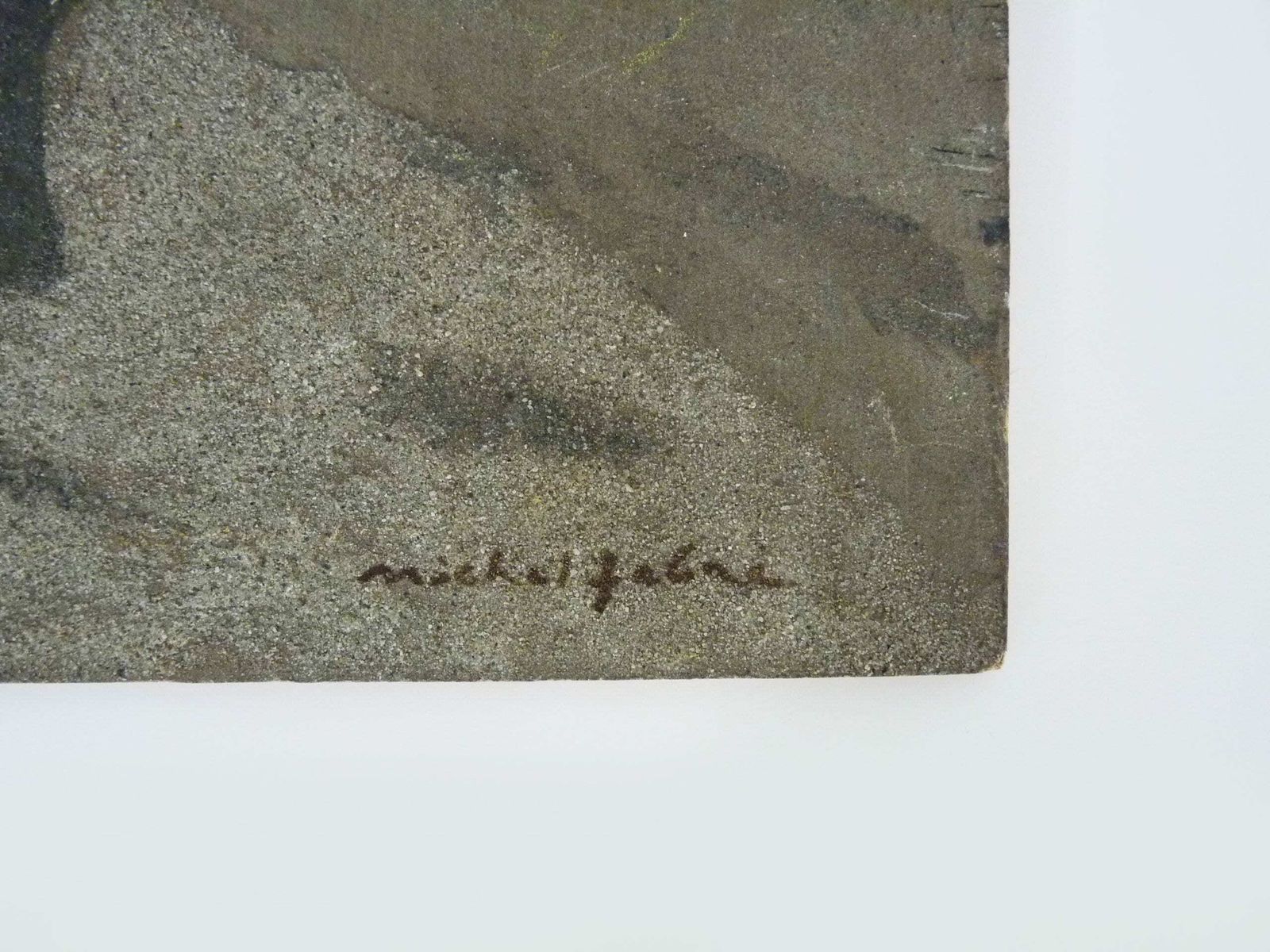 Peinture de sable « Untitled » par Michel Fabre, artiste contemporain photo vinterior