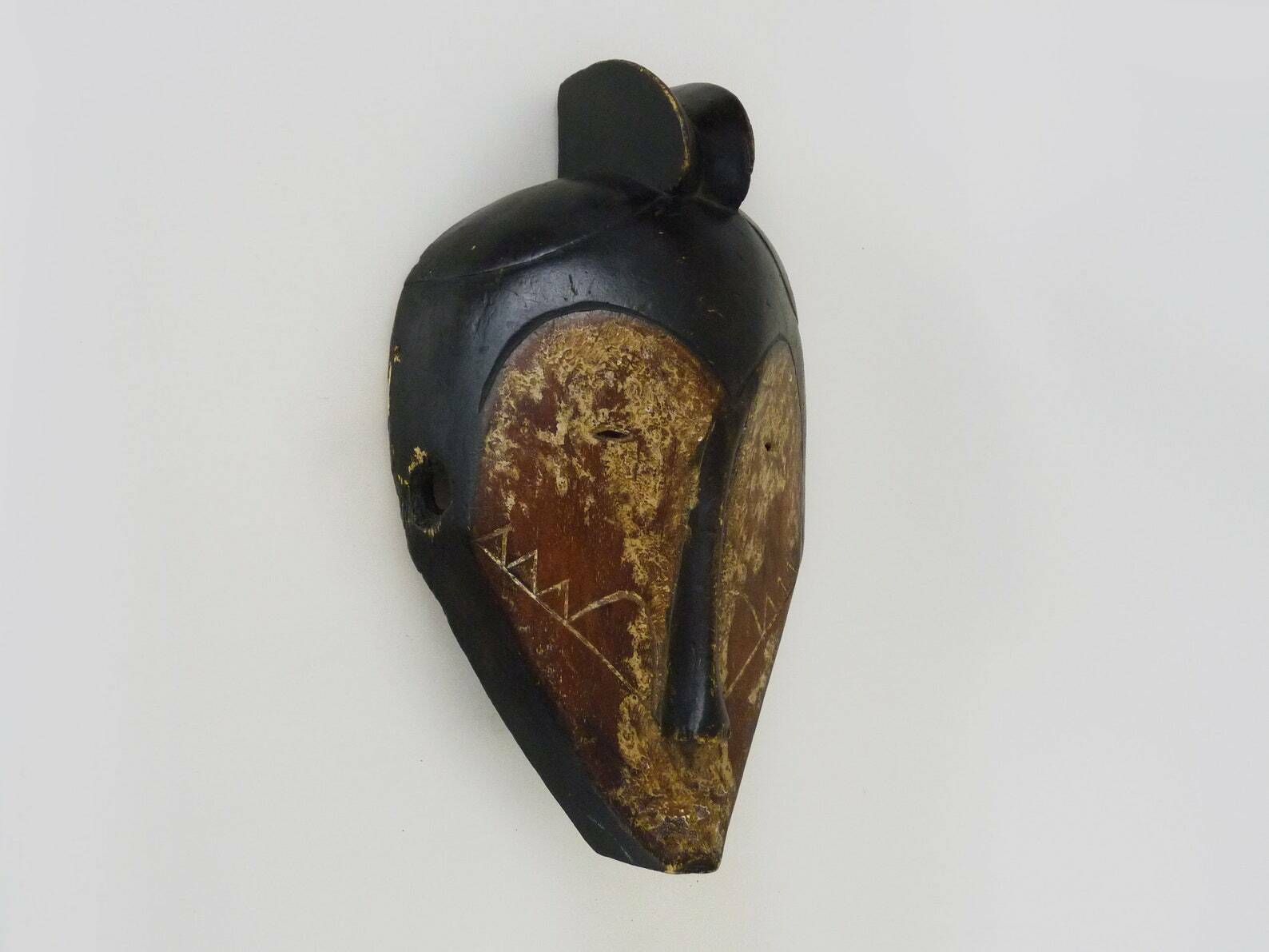 Old Wooden Fang Mask From Gabon African Tribal Art photo 147.68