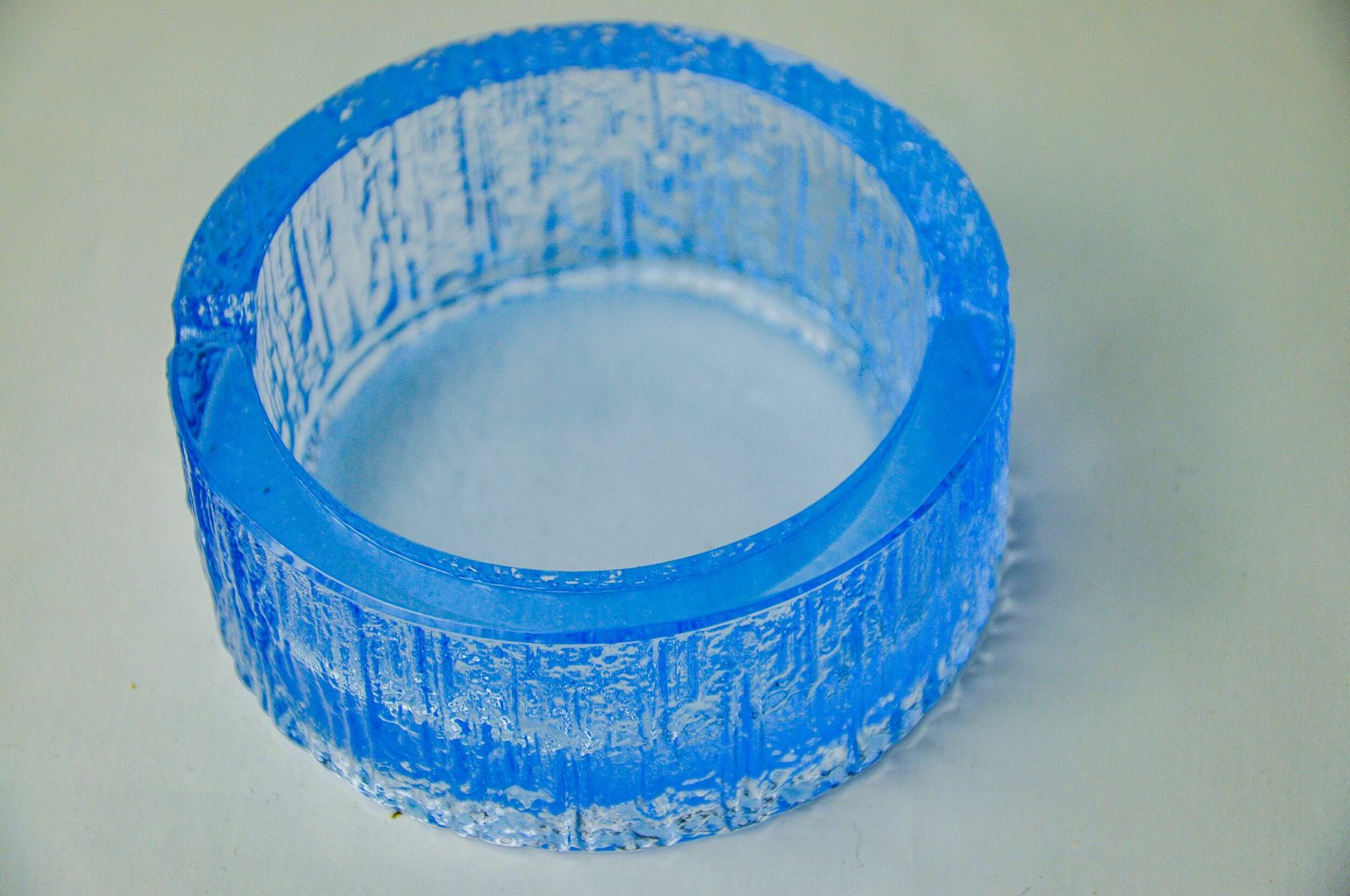 Ice Ashtray By Antonio Imperatore, Blue Murano Glass, Italy, 1970 photo vinterior
