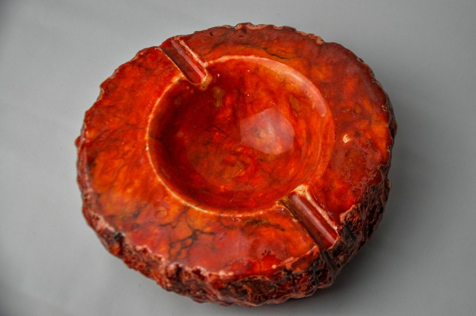 Red Alabaster Ashtray By Romano Bianchi, Italy, 1970 photo 392.0