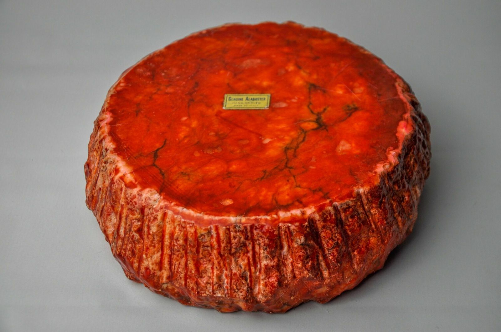 Red Alabaster Ashtray By Romano Bianchi, Italy, 1970 photo vintage