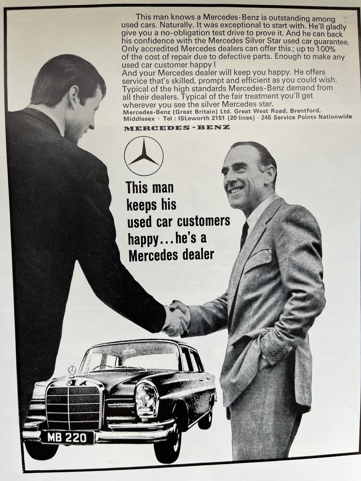 Original Mercedes Benz Advertising Print 1960s photo furniture