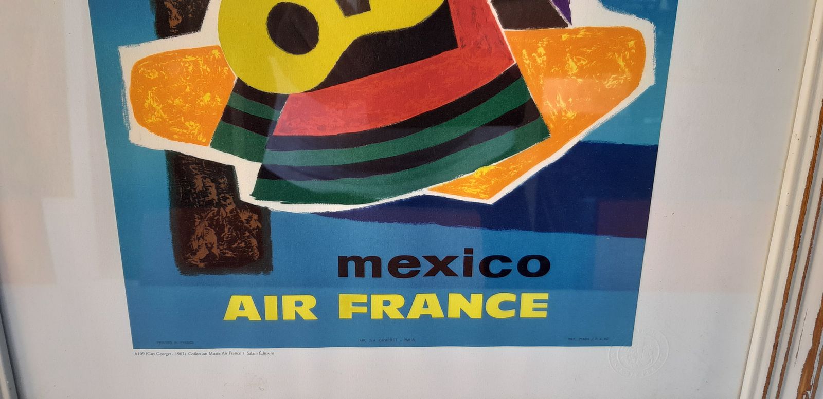 Litho Air France Mexico Ad By Guy Georger photo 234.36