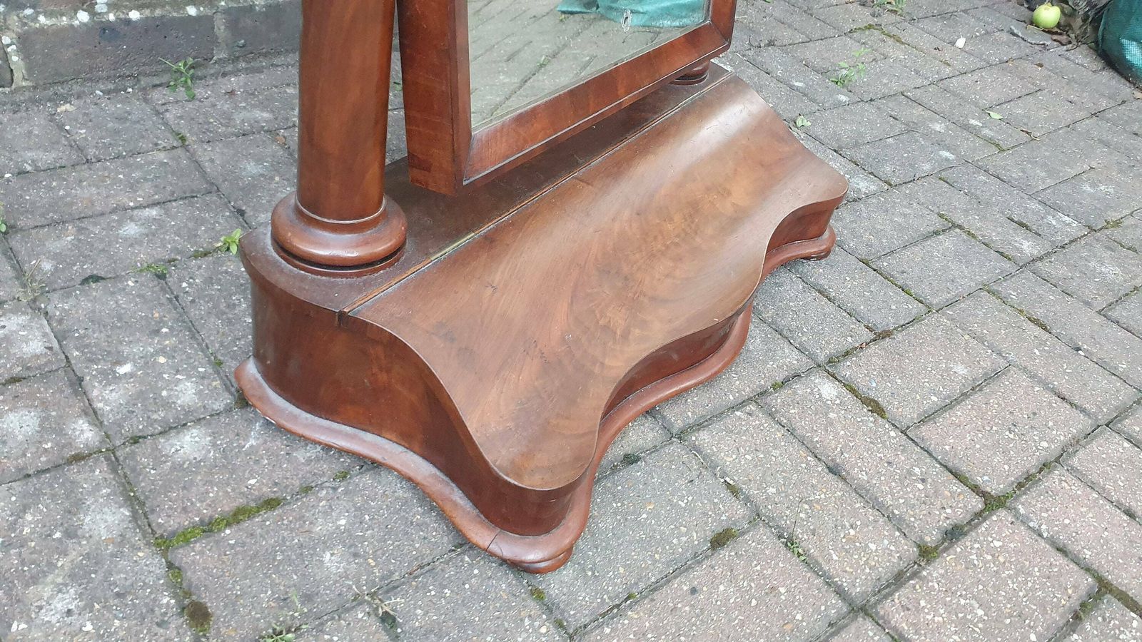 Huge Stunning Victorian Swig Dressing Table Mirror With Trinket Compartment. High Society photo vinterior