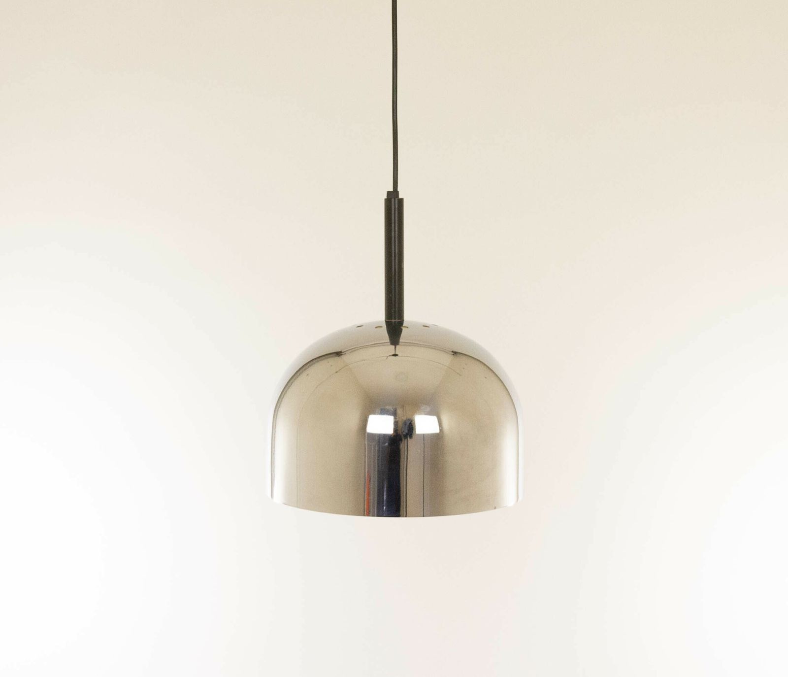 Chrome Pendant By Gae Aulenti And Livio Castiglioni For Stilnovo, 1970s photo Lighting