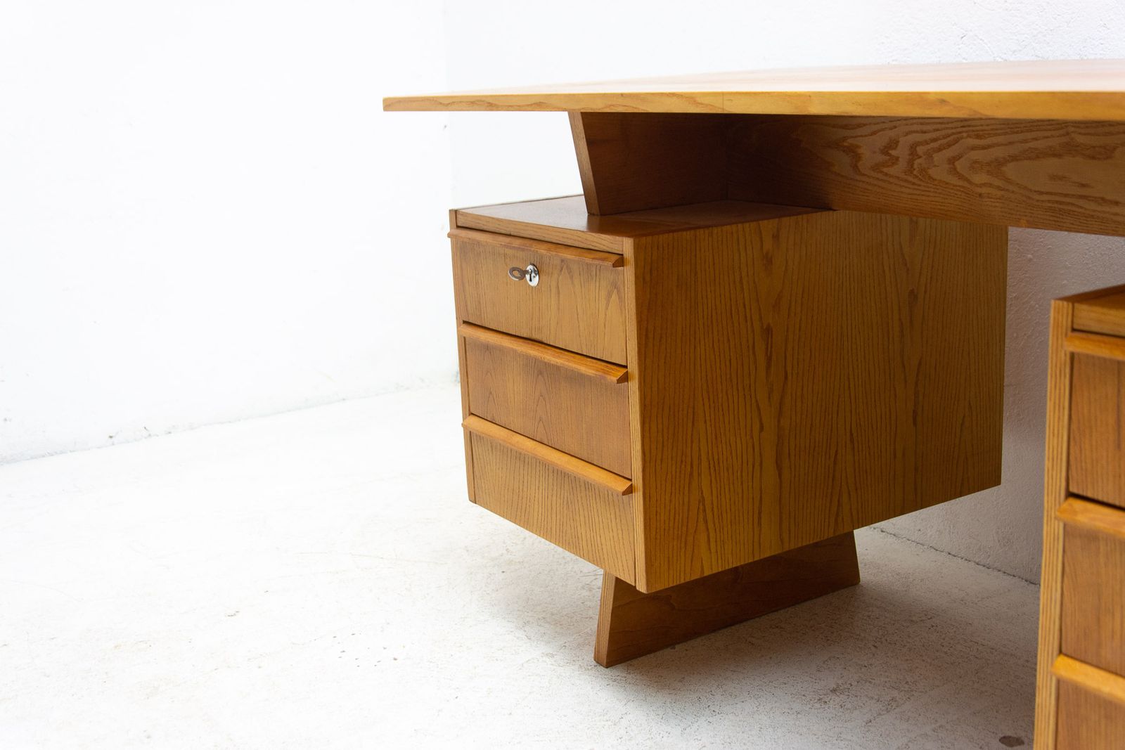 Mid Century Beechwood Writing Desk, 1970´S, Czechoslovakia