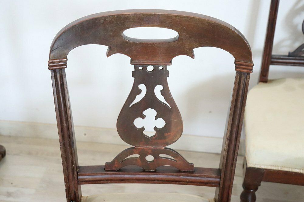 19th Century English Dining Chairs Set Of 6 photo vintage