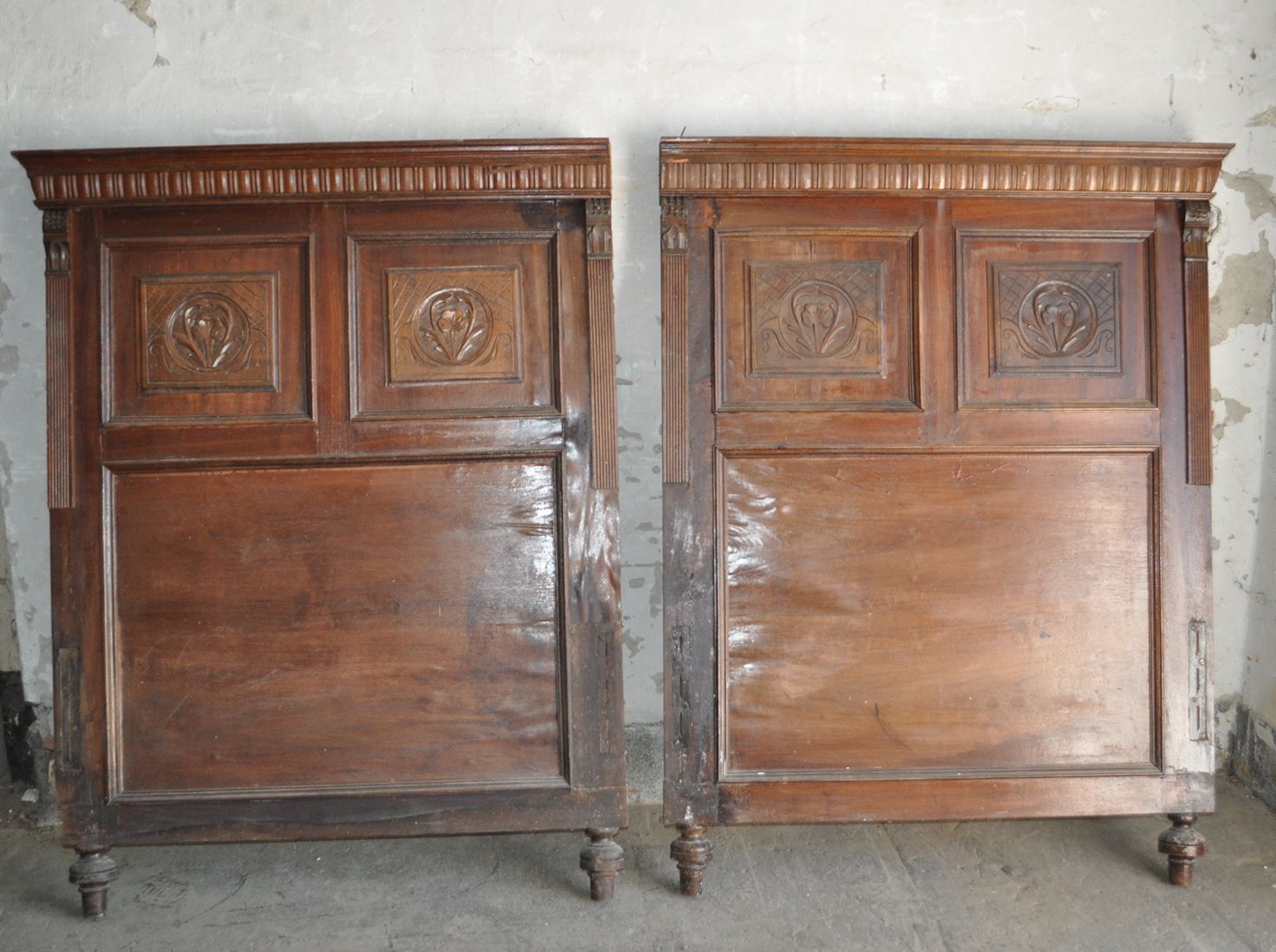 Pair Of Old German Headboard photo furniture