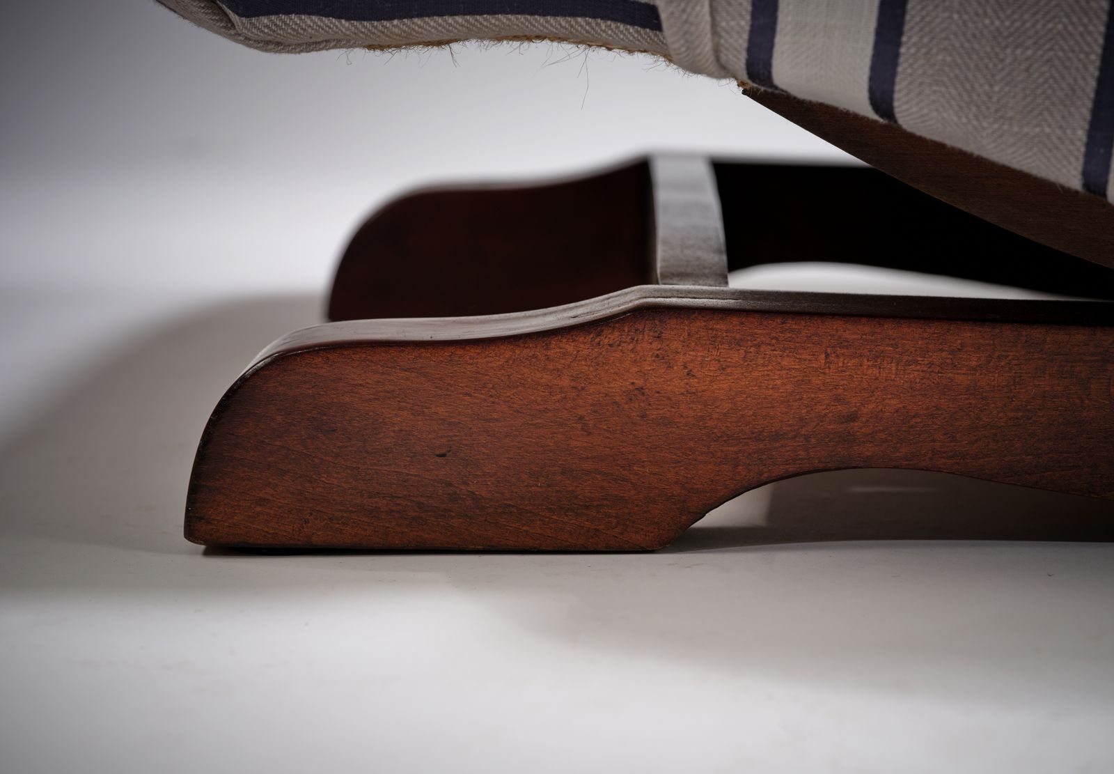 The Deco Modernist 'Maritime Gentle Rocker' Fluted Back Rocking Armchair, England Circa  1930's photo vintage