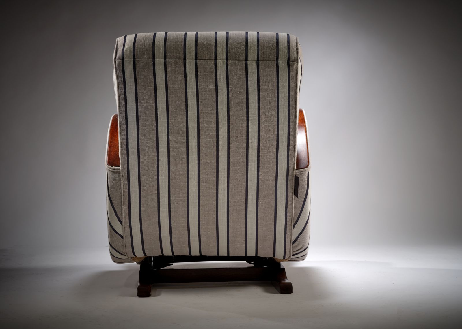photo for sale The Deco Modernist 'Maritime Gentle Rocker' Fluted Back Rocking Armchair, England Circa  1930's