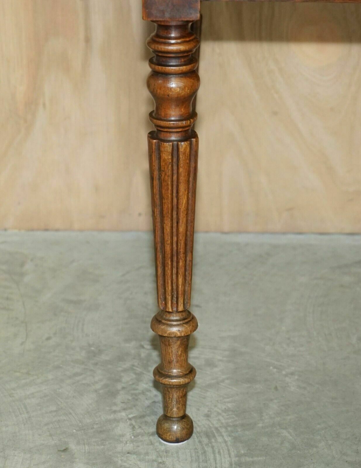 Antique French Two Plank Top Farmhouse Burr Fruitwood Refectory Dining Table photo vinterior