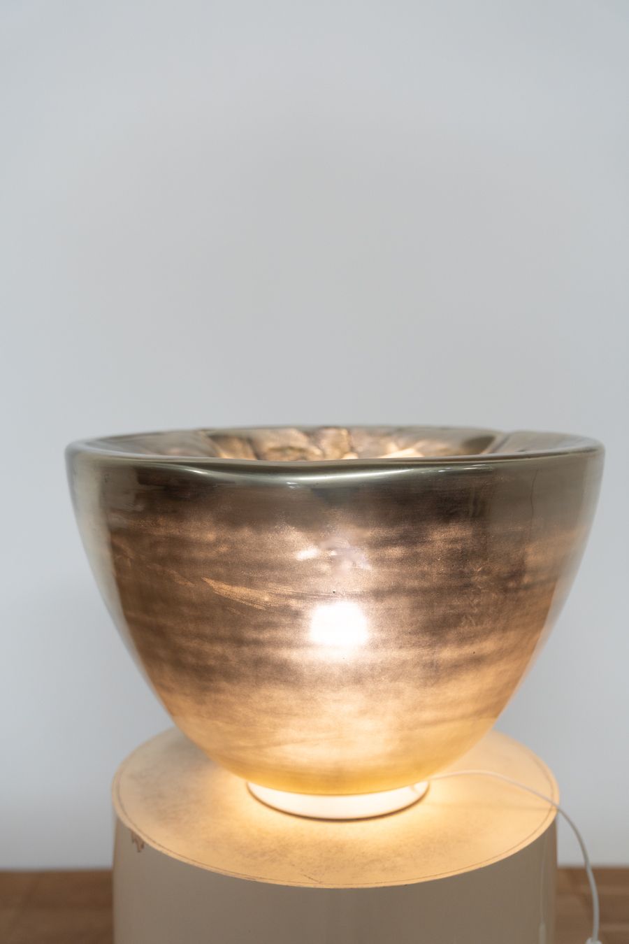 Table Lamp In Murano Glass, Translucent, Silver, By Carlo Nason, For Mazzega, 1970 photo Lighting