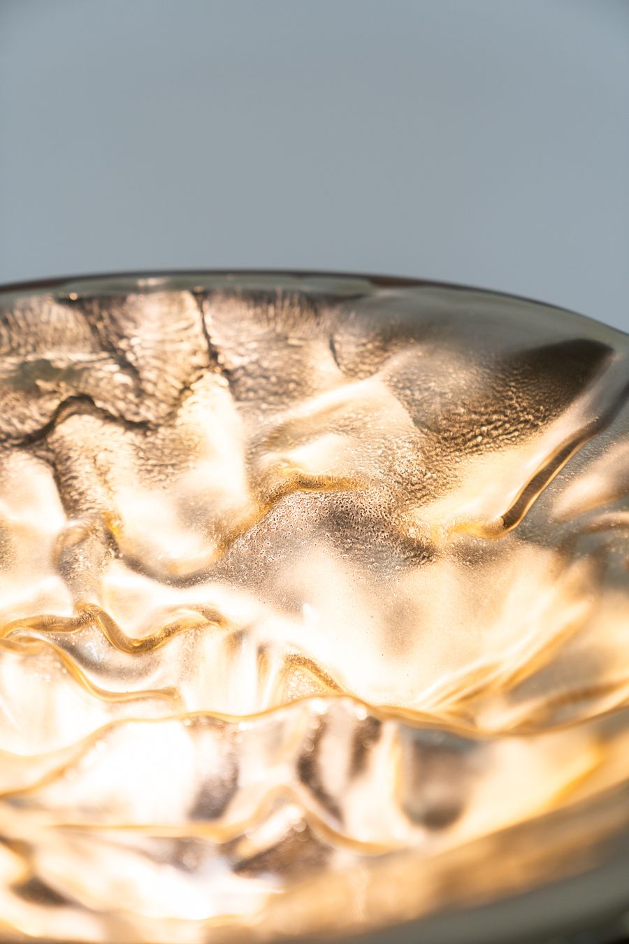 photo furniture Table Lamp In Murano Glass, Translucent, Silver, By Carlo Nason, For Mazzega, 1970