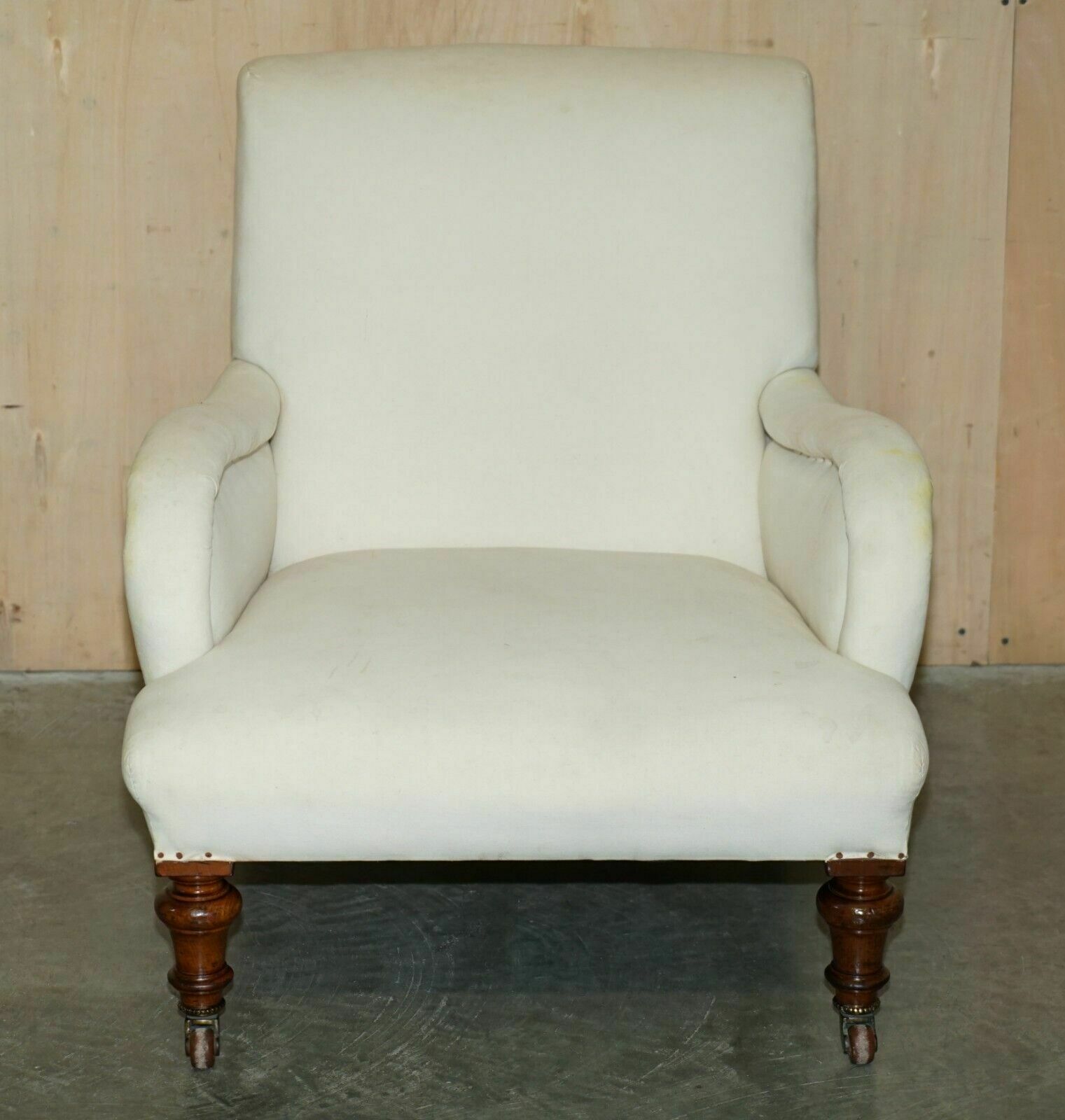 Antique Victorian Howard & Son's Bridgewater Style Armchair Nicely Sculpted Arms photo furniture