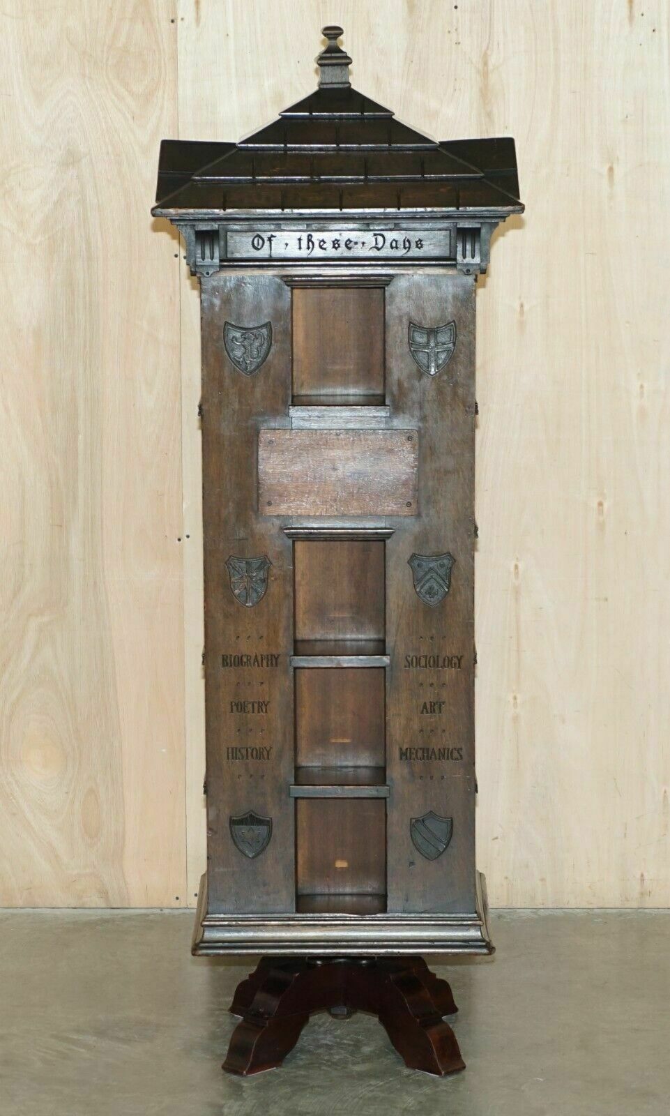 Furniture Unique Original Antique Seymour Easton 1859 1916 Tabard Inn Revolving Bookcase photo