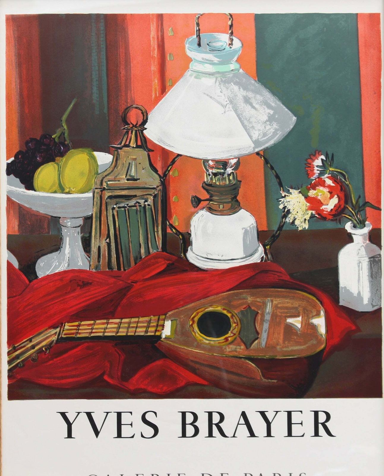 French Vintage Exhibition Poster For Yves Brayer (1969)   Galerie De Paris photo Art