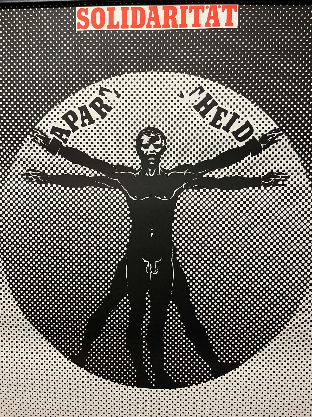 Ultra Rare 1980s Ddr Solidarity Anti Apartheid Poster By Helmut Wengler photo for sale