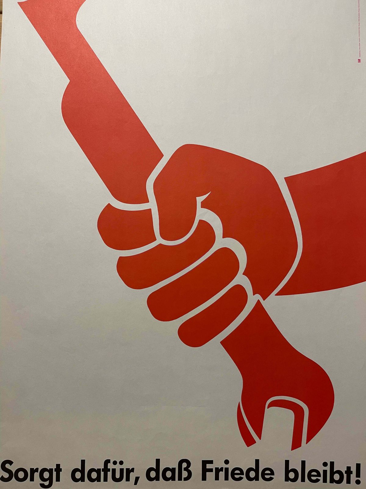 Ultra Rare 1982 Ddr Propaganda Poster By Hans Dieter Gumm photo for sale