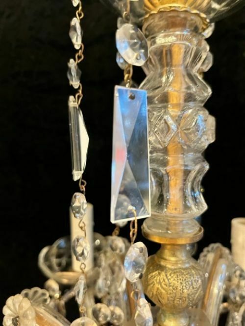 Six Light Italian Marie Theresa Antique Chandelier photo for sale