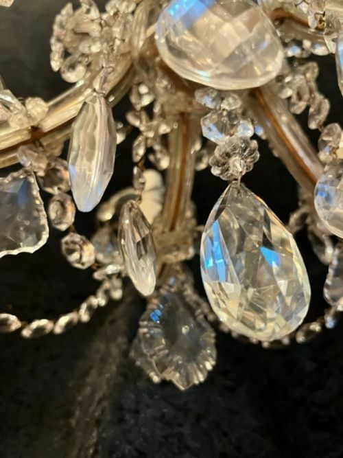 photo for sale Six Light Italian Marie Theresa Antique Chandelier