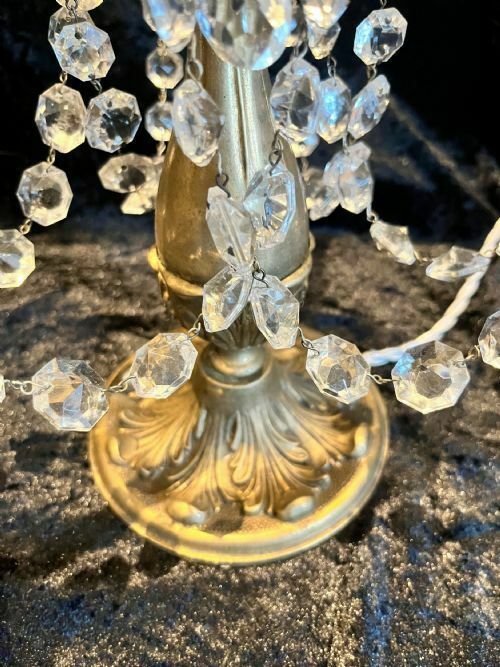 photo for sale A Pair Of Three Light French Antique Lamps