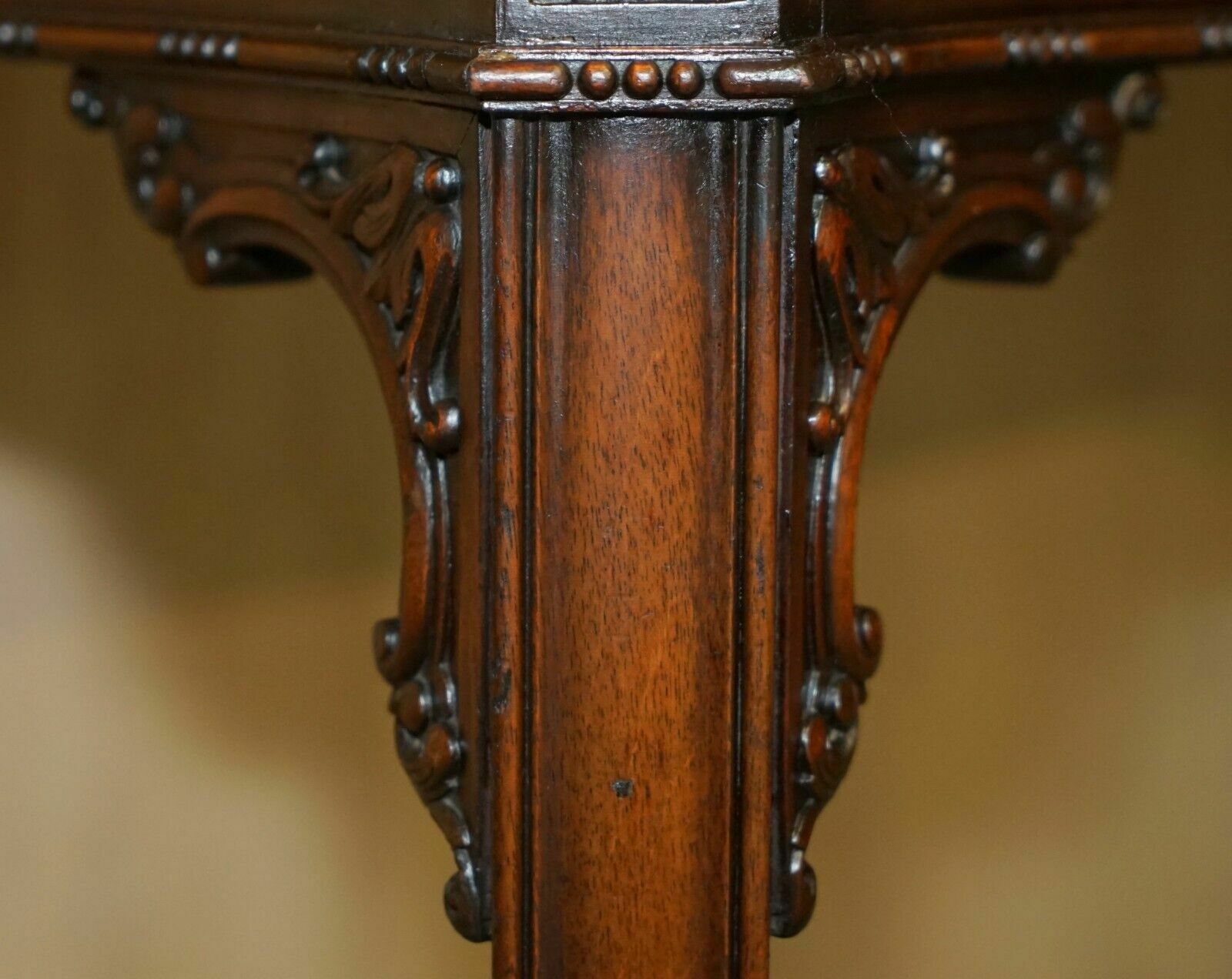 photo furniture Waring & Gillow Paris Thomas Chippendale Taste Library Desk Brown Leather Top