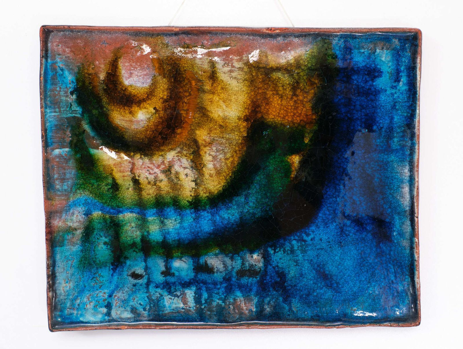 photo vinterior Set Van Drie Abstracte Keramische Wandplaquettes. Duitsland, Ca. Jaren 1960