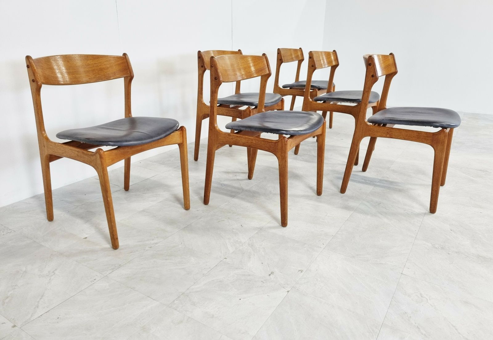 Mid Century Dining Chairs By Erik Buch For Od Mobler, 1960s photo vintage