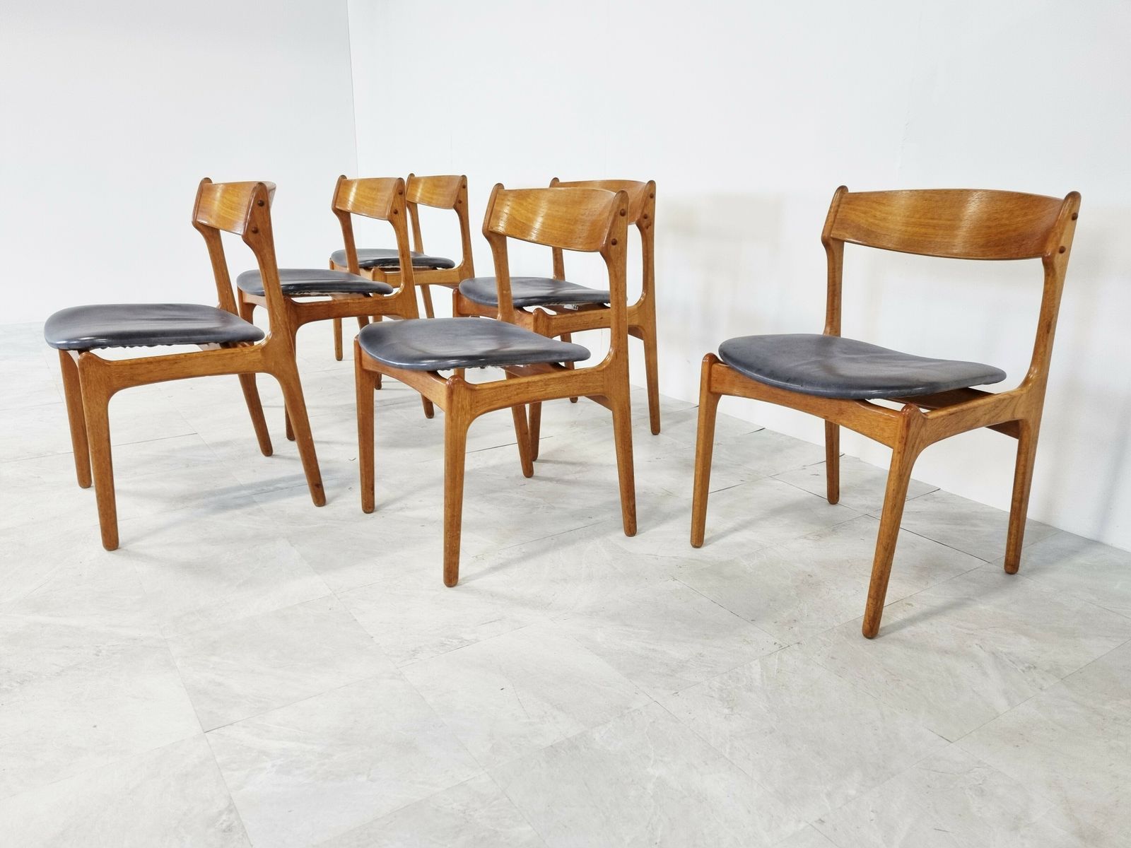 photo for sale Mid Century Dining Chairs By Erik Buch For Od Mobler, 1960s