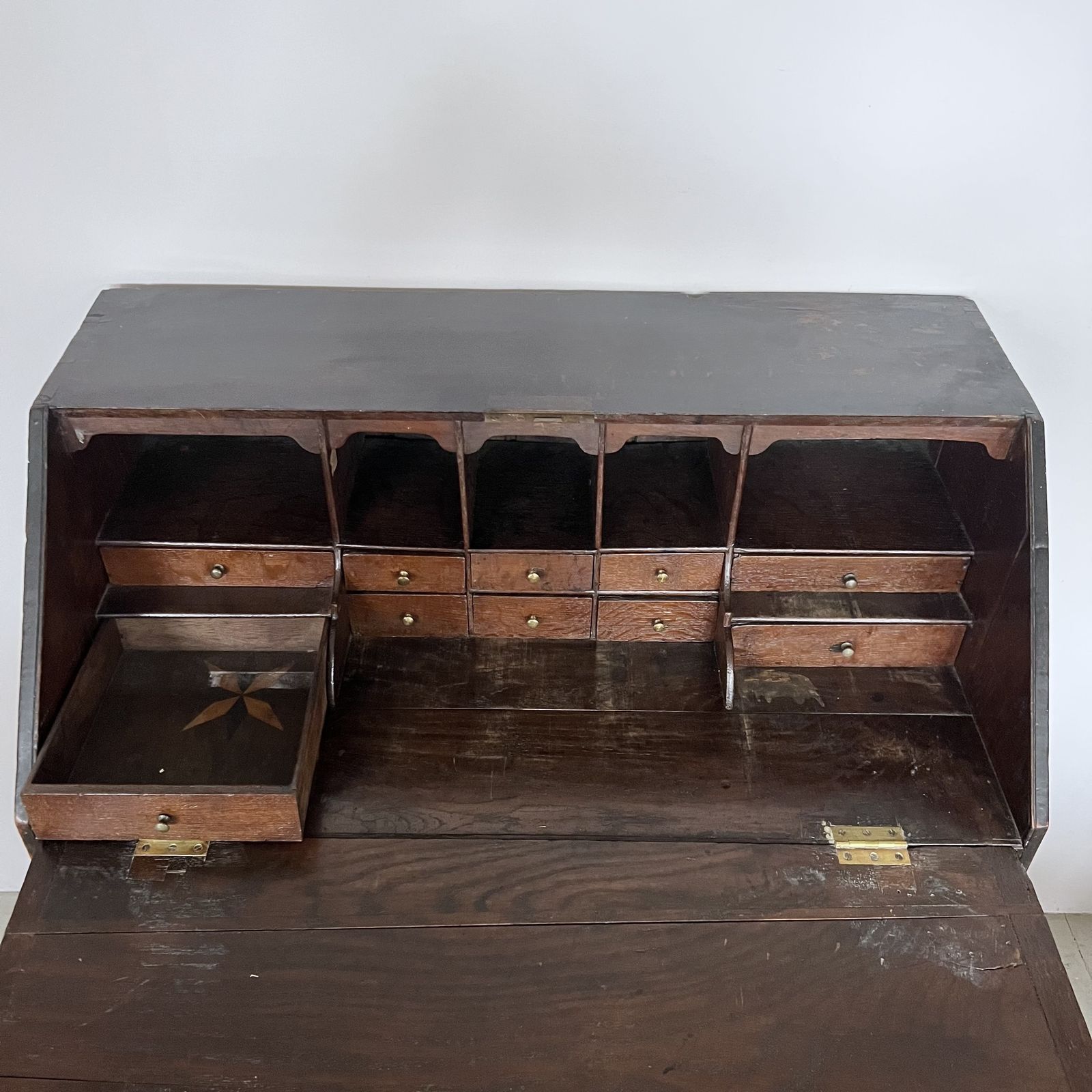 photo for sale Late 17th Century Carved Ebonised Oak Bureau