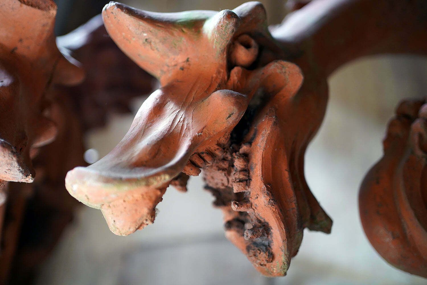 photo for sale A Rare Pair Of Large Ruabon Terracotta Roof Gargoyles; The Eye, Ear And Throat Hospital, Shrewsbury C.1880