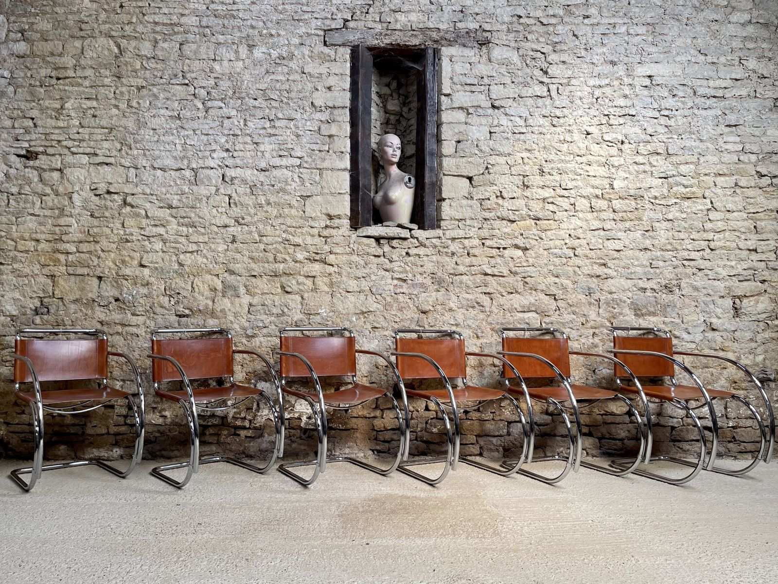 photo buy Set Of 4 Four Mies Van Der Rohe Mr 20 Chair Chairs Dinning Club Lounge Occasional Bauhaus Mid Century