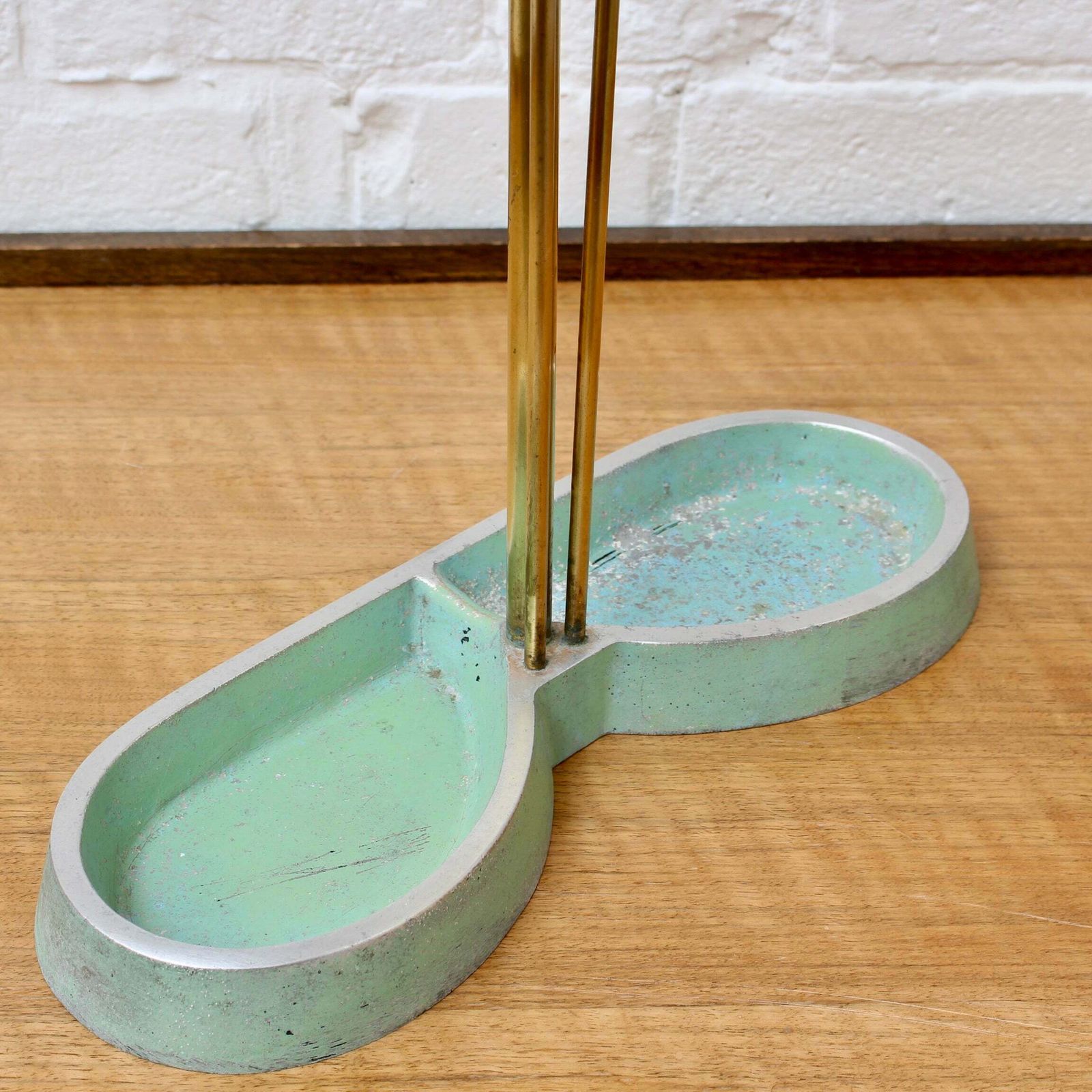 Mid Century Modern Brass Umbrella Stand Attributed To Artes H&H Seefried Steppach (Circa 1950s) photo buy