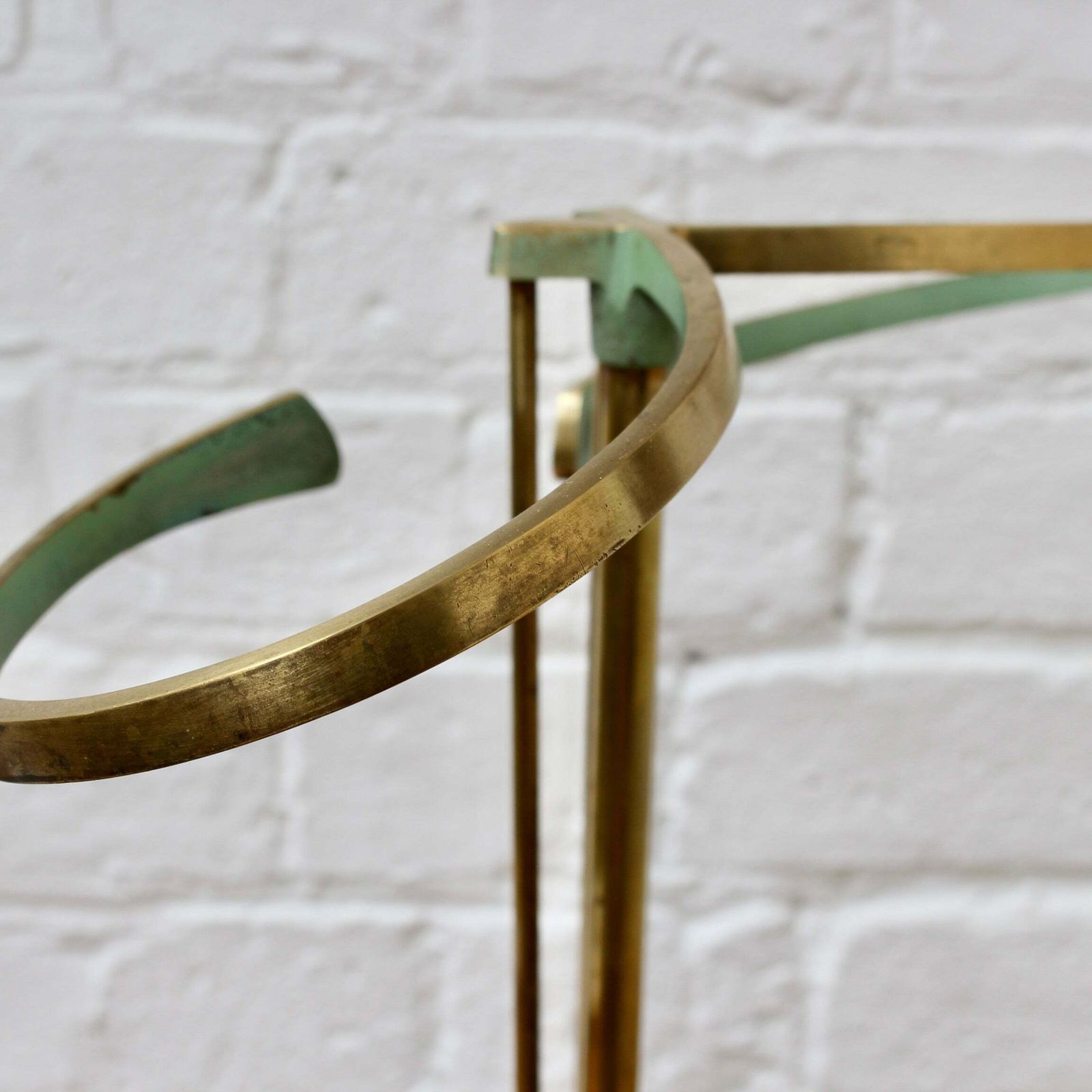 Furniture Mid Century Modern Brass Umbrella Stand Attributed To Artes H&H Seefried Steppach (Circa 1950s) photo