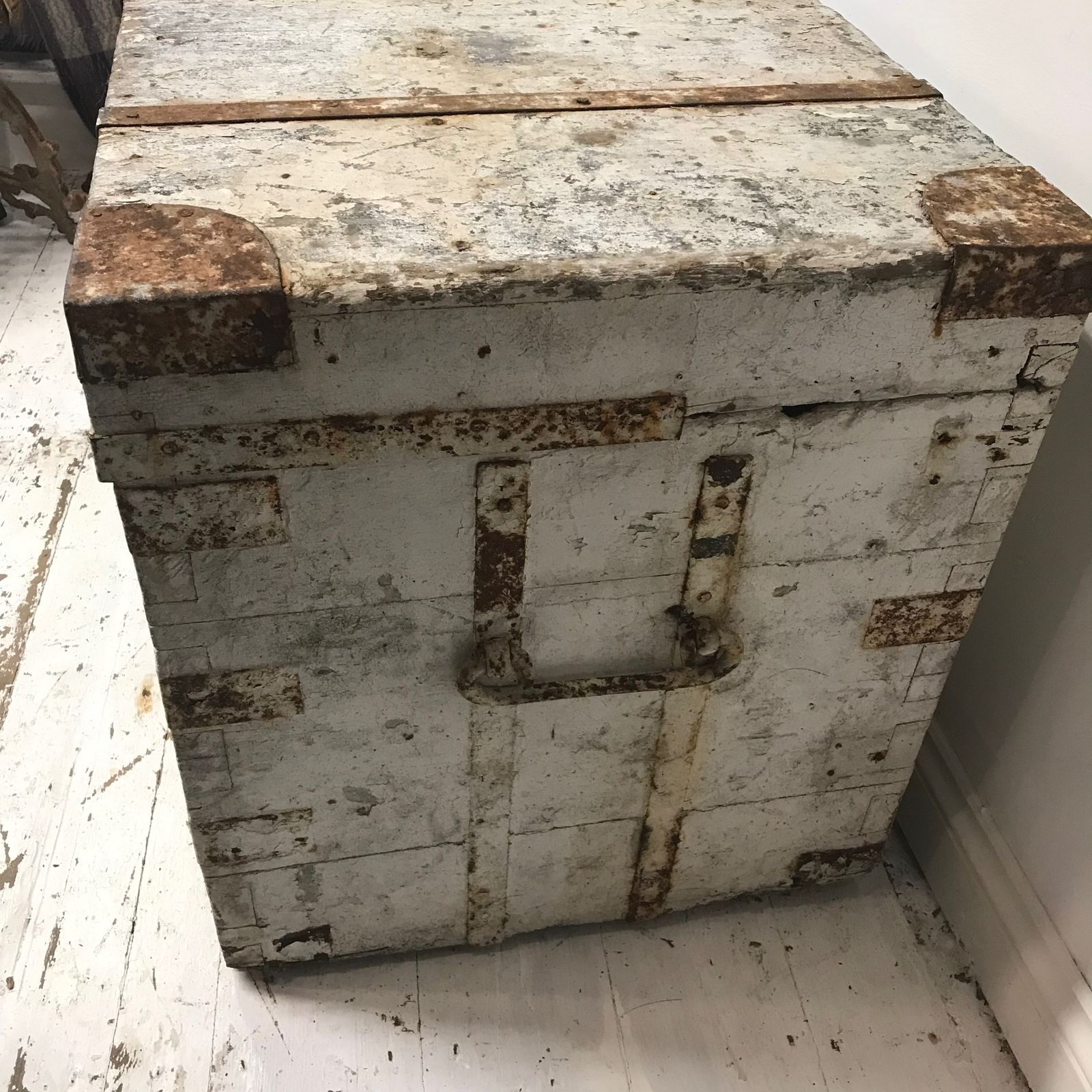 Large 19th Century James Gieves & Sons Portsmouth Naval Trunk photo vintage