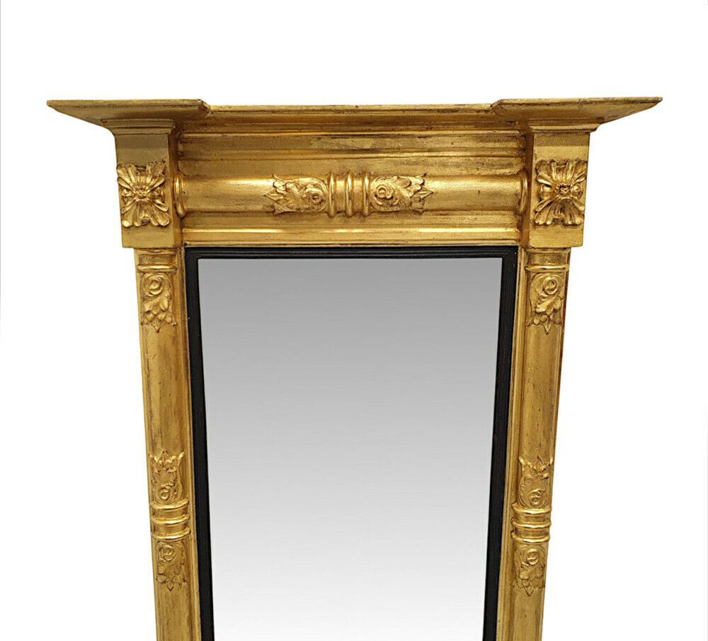 A Very Rare Early 19th Century William IV Giltwood Pier Mirror photo Home Decor