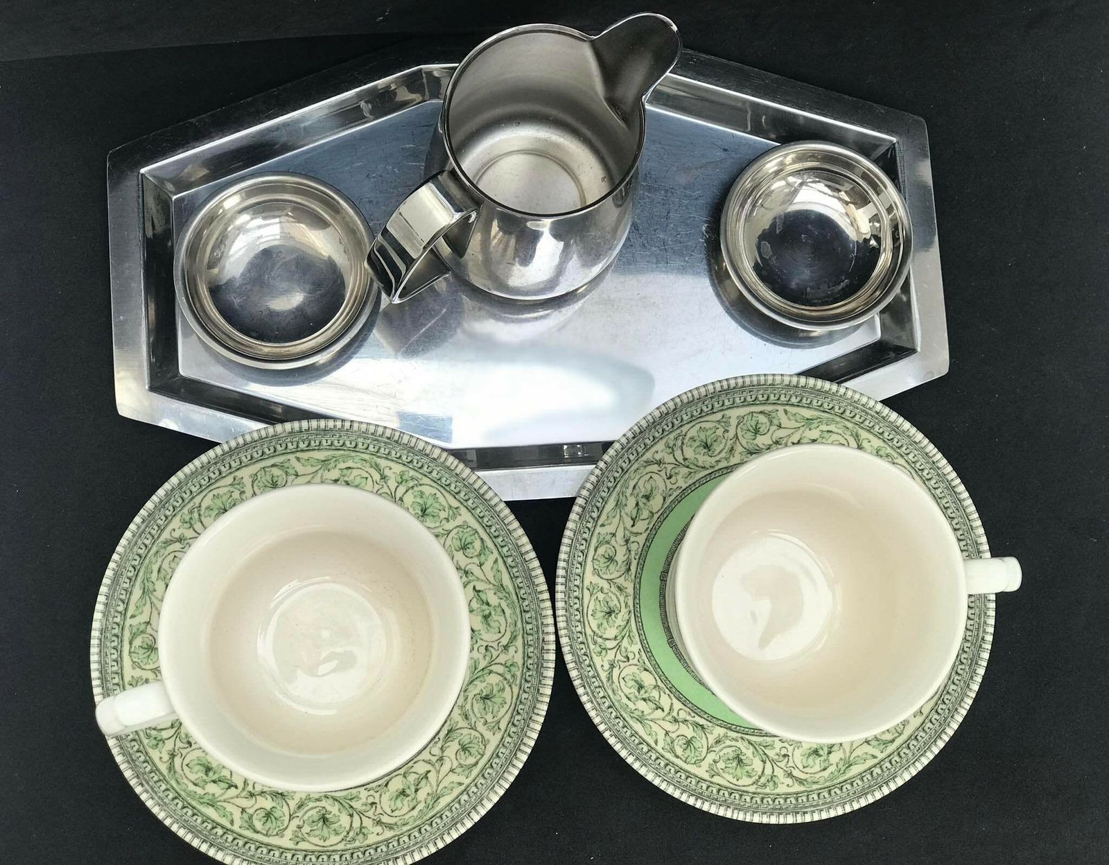 Breakfast Set For Two Cups Creamer Alessi Sugar Bowl Gift For Couple English Tea Set Gift For Friend English Tea Cup photo Home Decor
