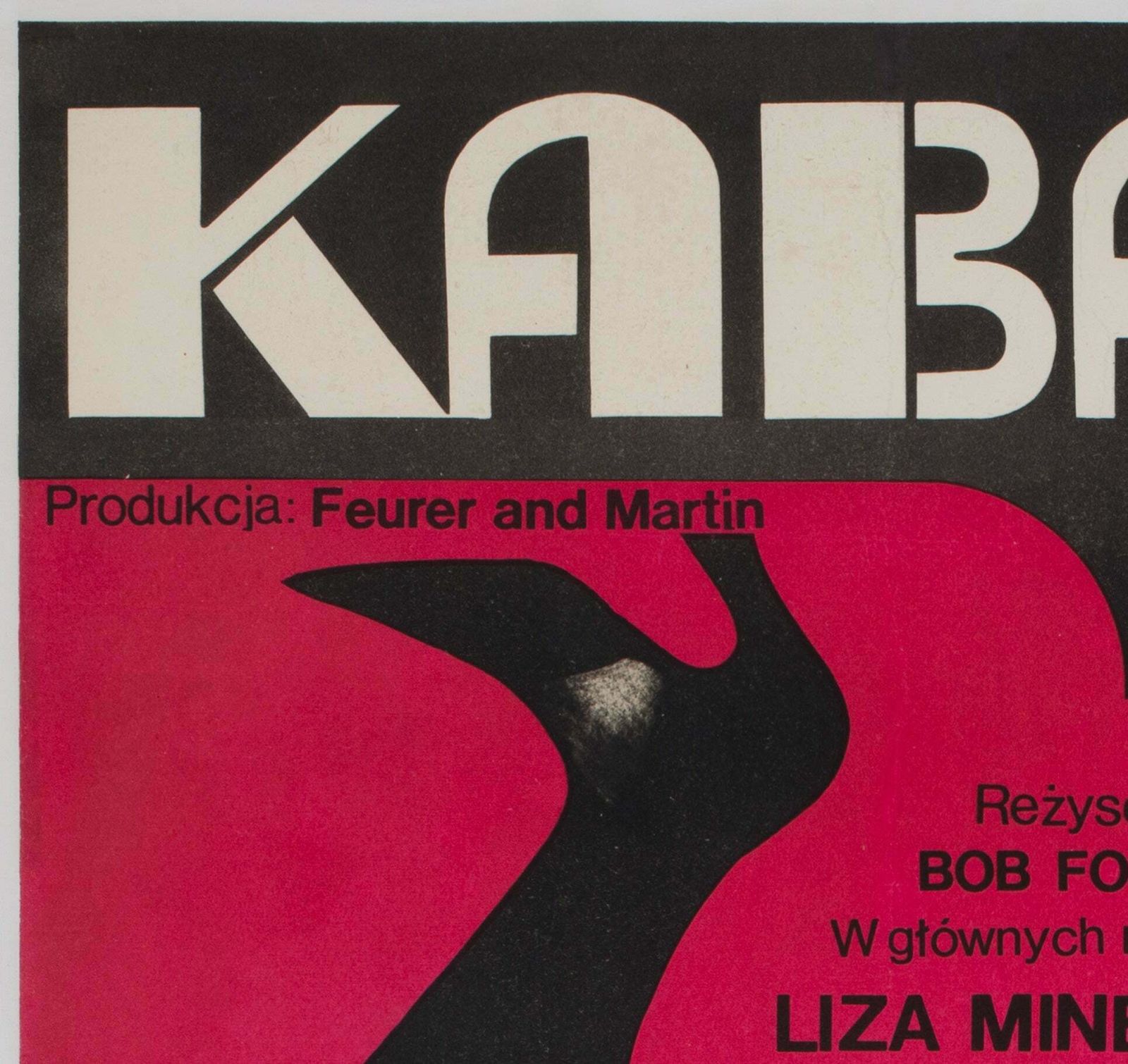Cabaret 1973 Polish A1 Film Poster. Wiktor Gorka photo for sale