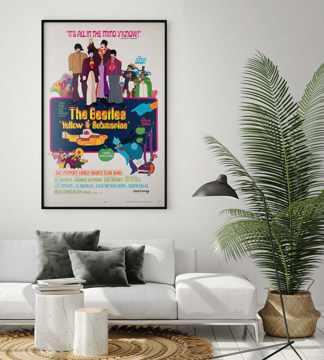 Yellow Submarine The Beatles 1968 Us 1 Sheet Film Poster, Heinz Edelmann photo furniture