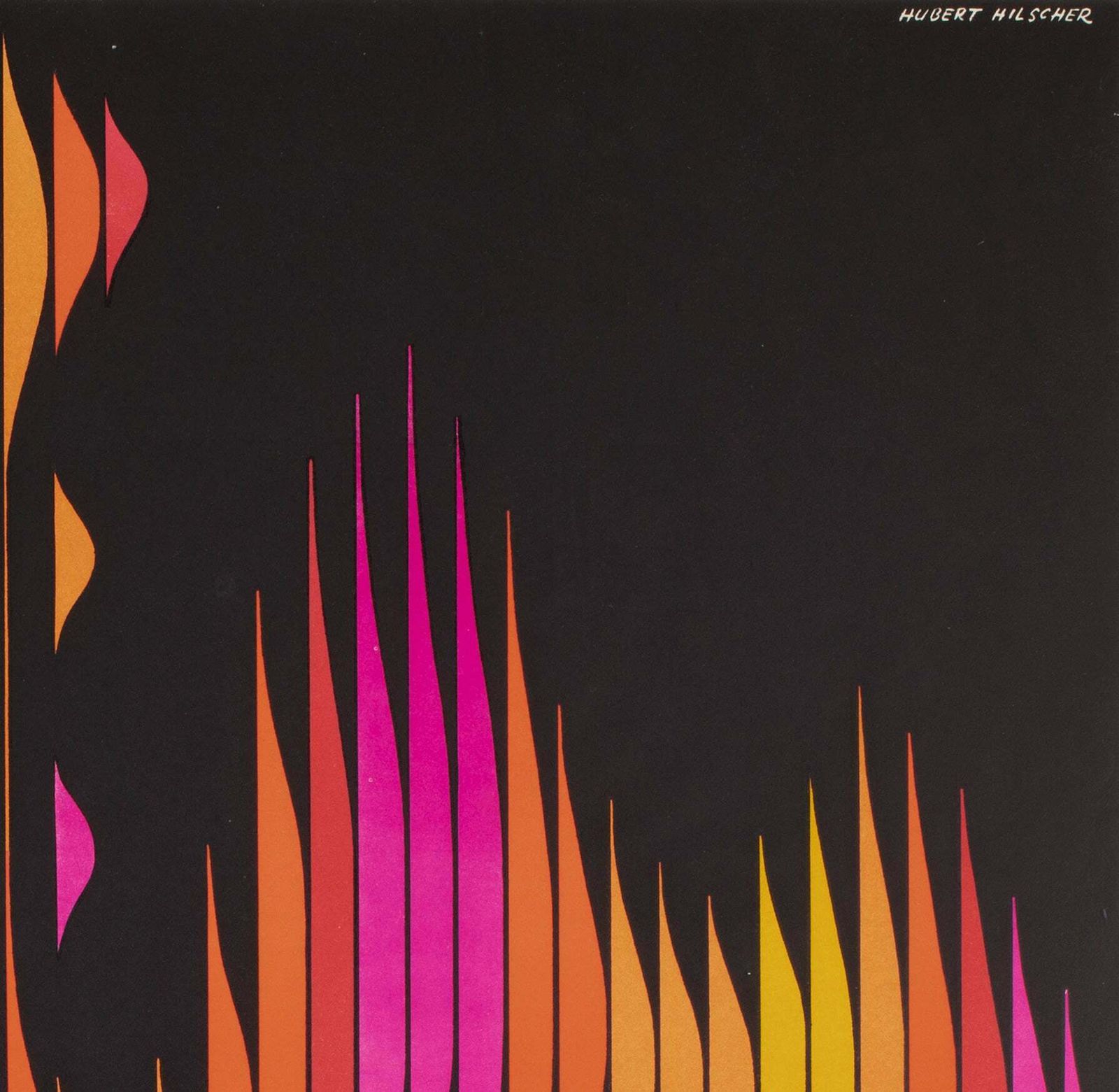 Warsaw Autumn 1970 Polish B1 Music Festival Poster, Hubert Hilscher photo Art