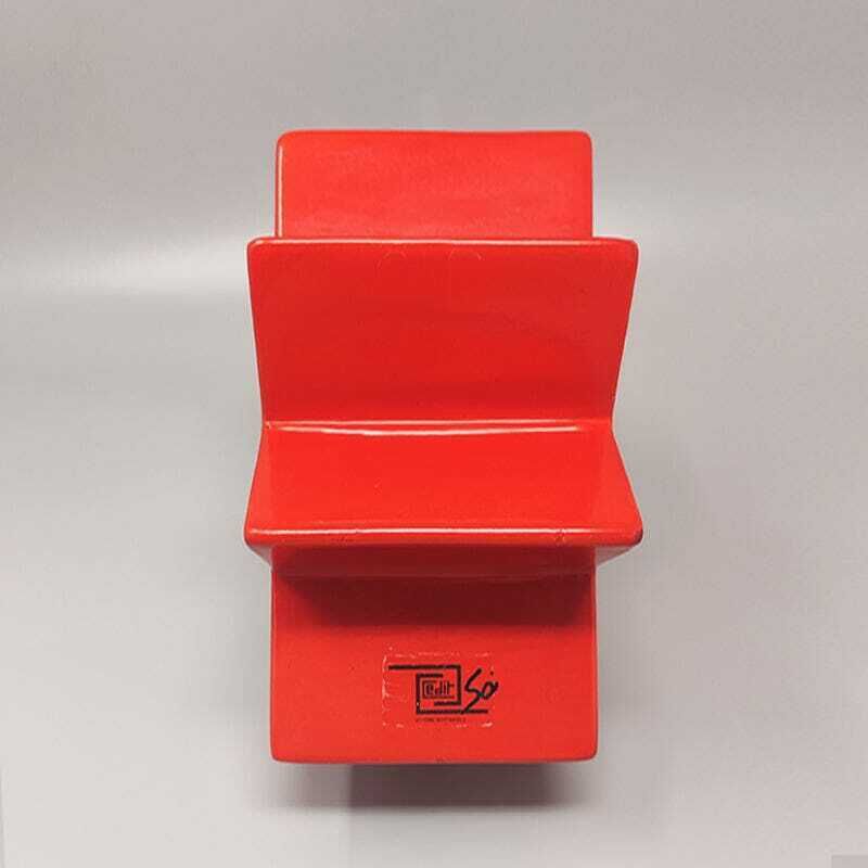 1980s Gorgeous Red Vase "Hsing" By Ettore Sottsass. Made In Italy photo 2740.0