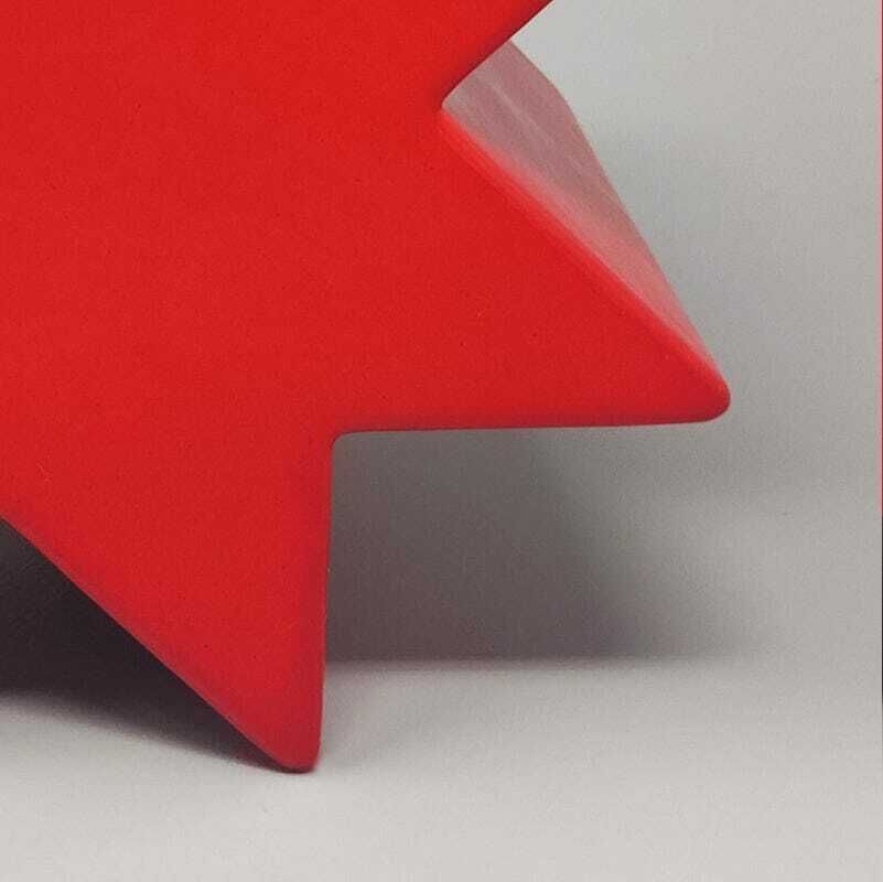 photo for sale 1980s Gorgeous Red Vase "Hsing" By Ettore Sottsass. Made In Italy