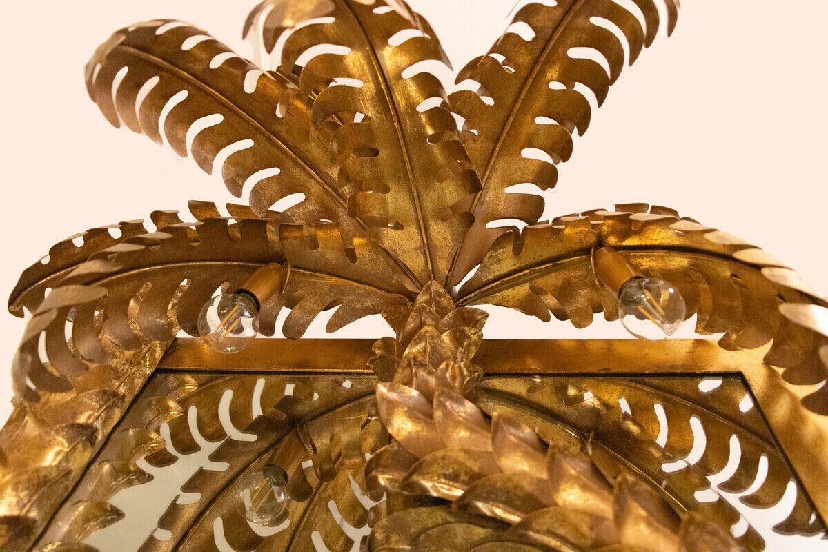 Pair Of Contemporary Palm Tree Mirrors In The Style Of "Maison Jansen" photo Home Decor