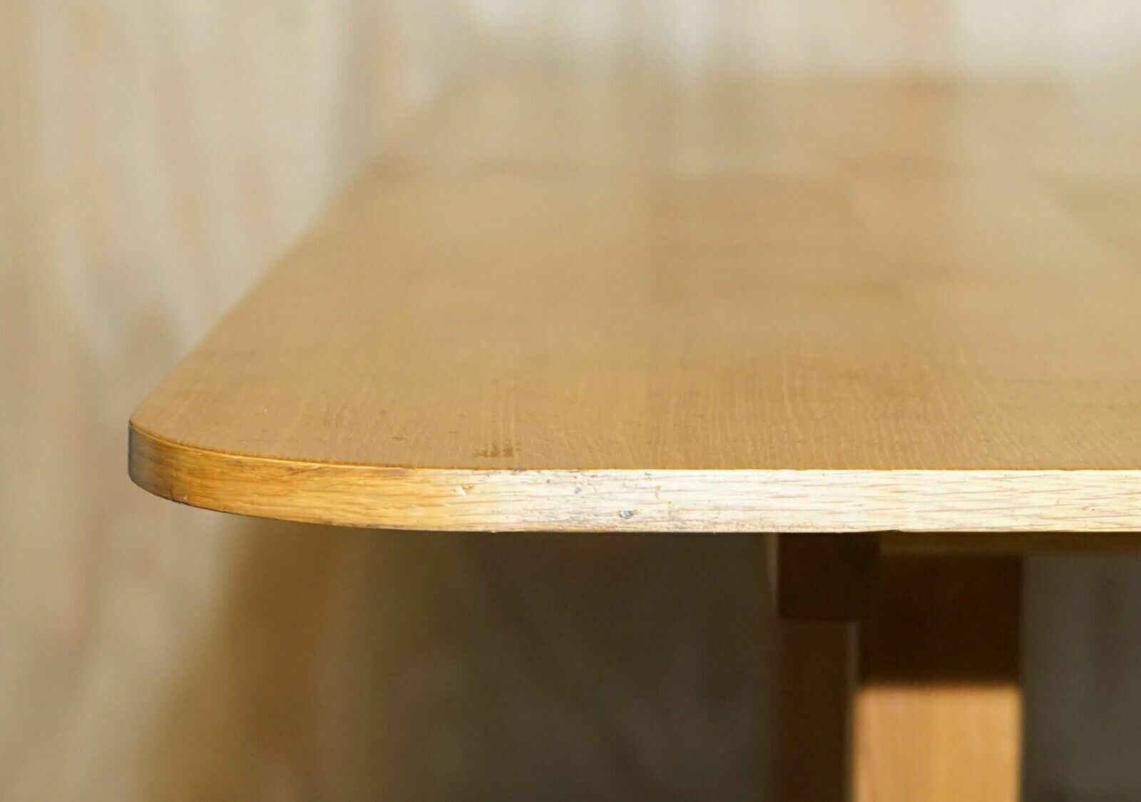Very Large Solid Hardwood Refectory Workshop Dining Table Splits In The Middle photo 2350.0