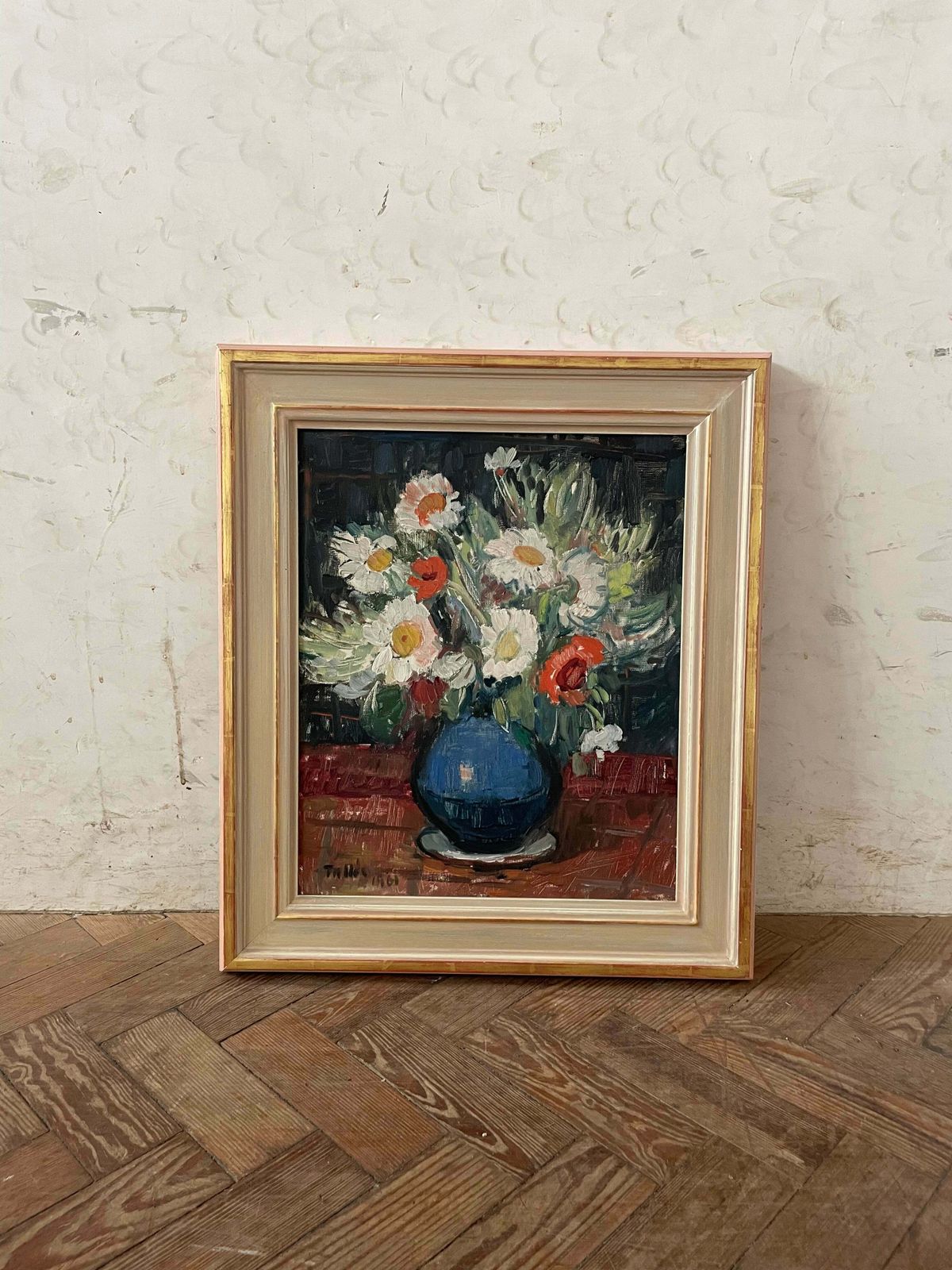 Daisies In A Jug   1961 French Oil On Canvas photo 424.99